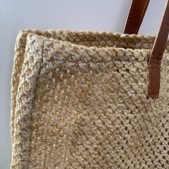 AB Woven Beach Shopper Everyday Large Capacity Tote Bag Handbag - Picture 9 of 13